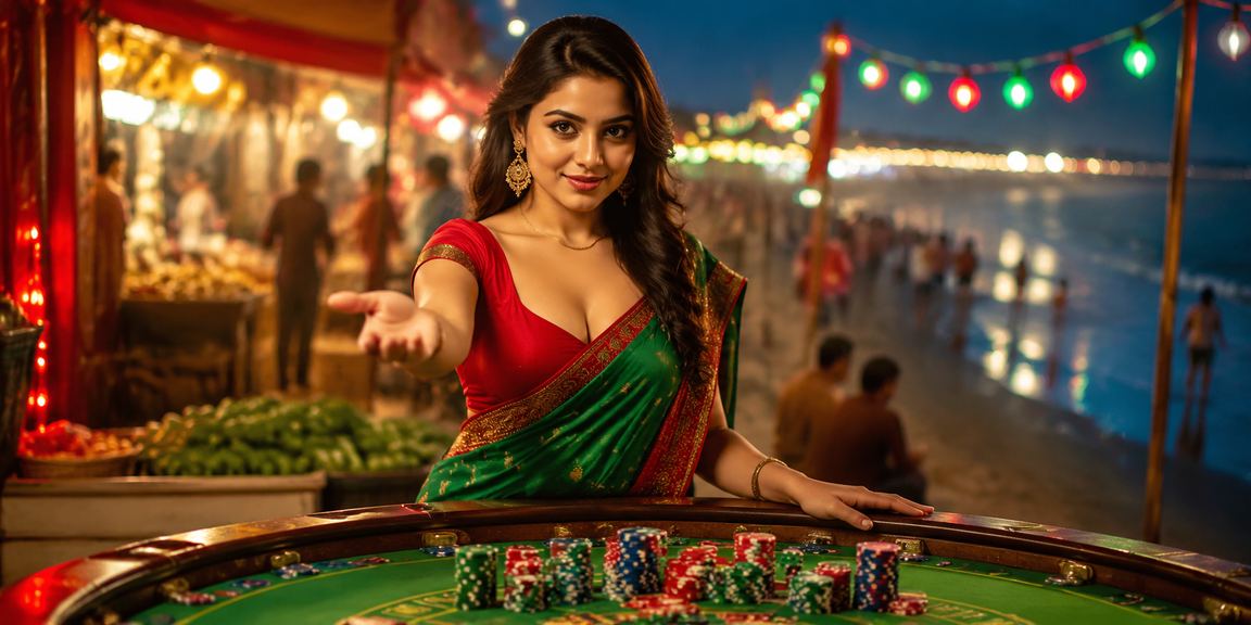 কক্সবাজারে লাল-সবুজ থিমে লটারি বেটিং উপভোগ করছেন একজন